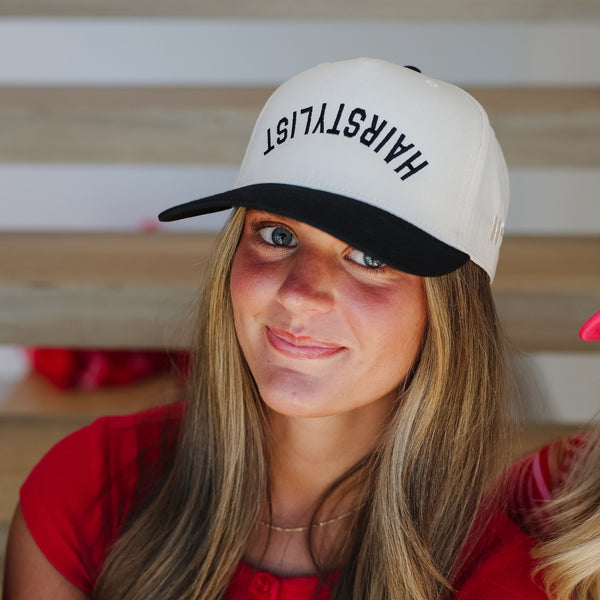 House of Foils black Hairstylist hat - one size fits most