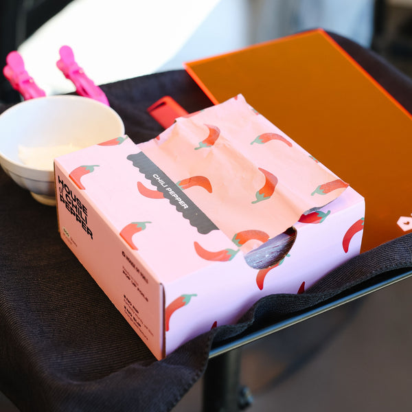 House of Chili Pepper foils open box - 500 sheet hair foils for balayage and full-head color