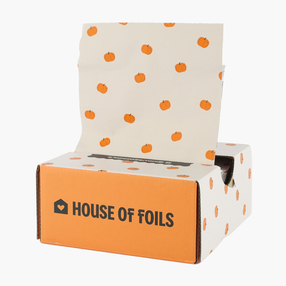 House of Harvest white pumpkin print hair foils 6x12.5 inch 500 sheet pack by House of Foils