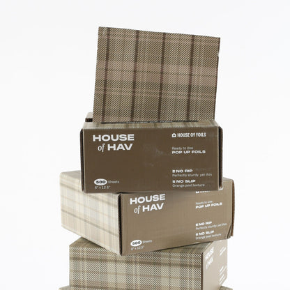 House of Hav foil sheets fanned out showing full print