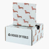 House of Mr Weenie dachshund print hair foils 5x11 inch 500 sheet pack by House of Foils