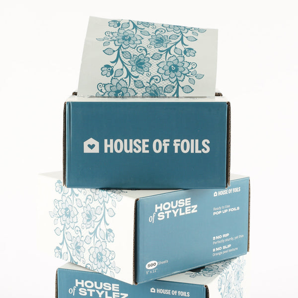 House of Stylez foil sheets fanned out showing full print