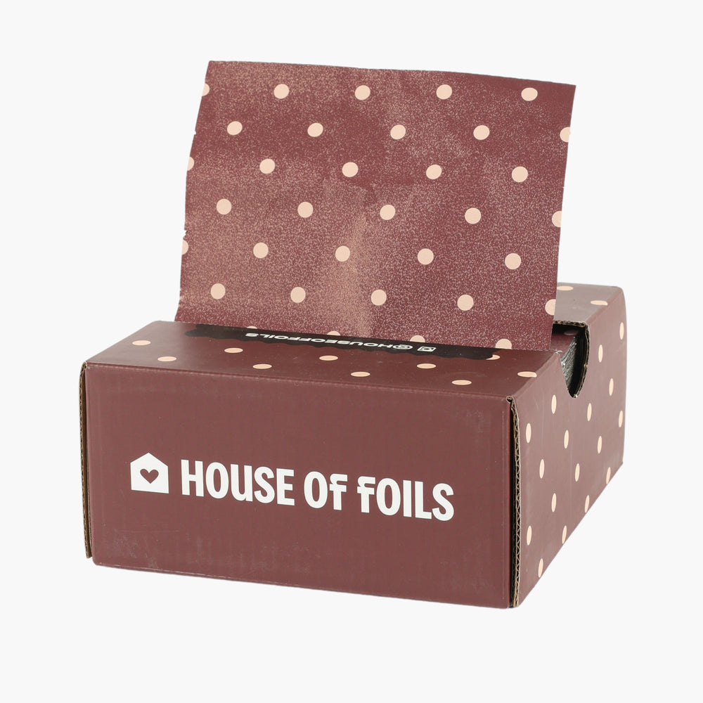 House of Sweet Heart Dot hair foils 6x12.5 inch 500 sheet pack by House of Foils