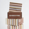 House of Vintage Stripes foil sheets fanned out showing retro stripe print