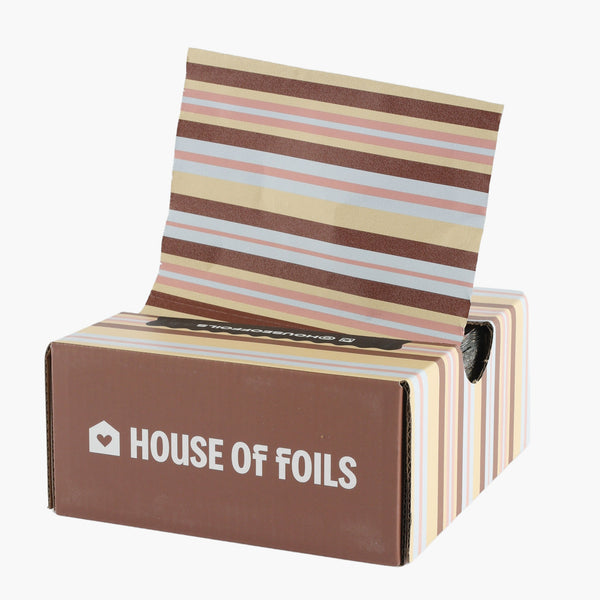 House of Vintage Stripes retro striped hair foils 6x12.5 inch 500 sheet pack by House of Foils