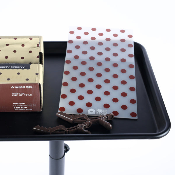 Mocha Dot Balayage Board in use during salon balayage service