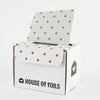 House of Polka Roll foil unrolled showing polka dot print