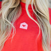 House of Foils Hot Girls Do Hair tee - bold graphic on red cotton